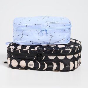 NWT Baggu Packing Cube Set - Night Sky (Moon, Constellation Sky Blue)